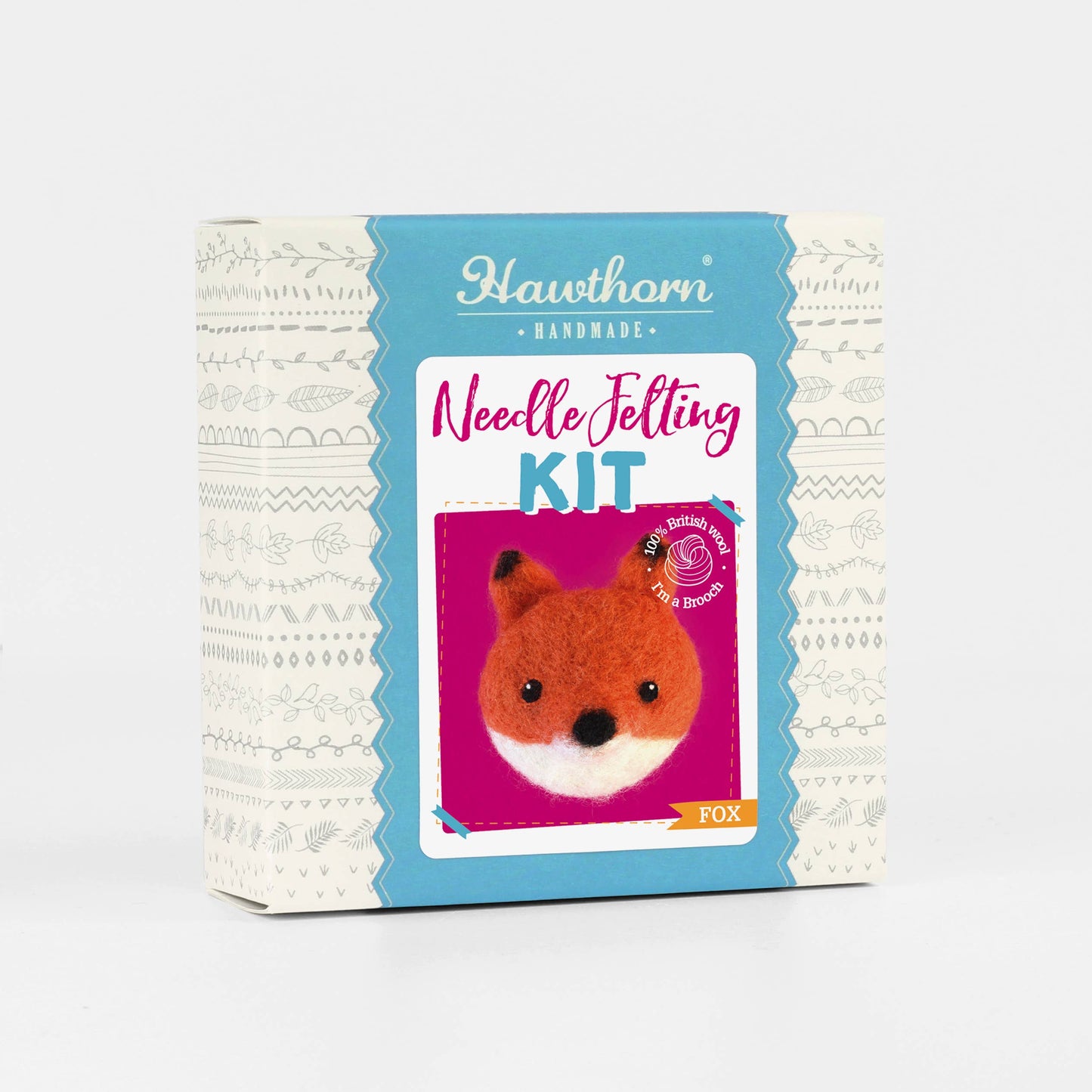 Fox Brooch Needle Felting Kit