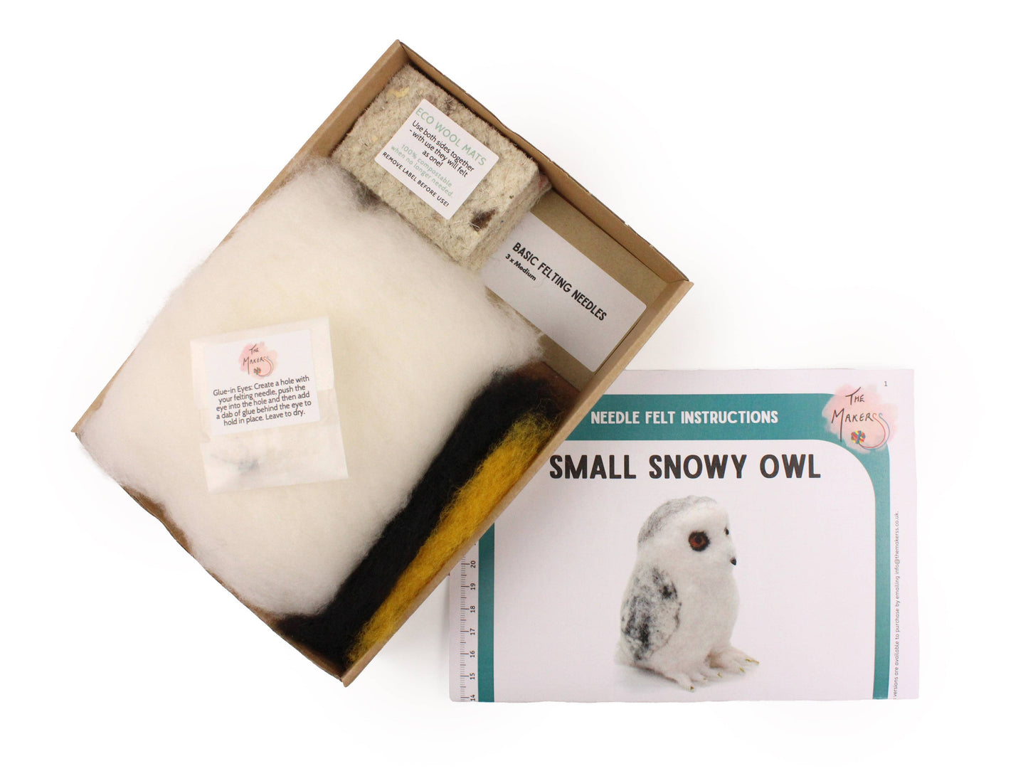 Snowy Owl Small Needle Felt Kit