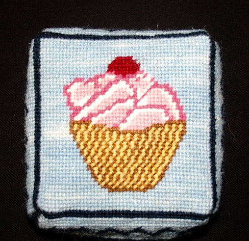 Cupcake Tapestry Pincushion Kit - Fox Tapestry Designs (Wales)