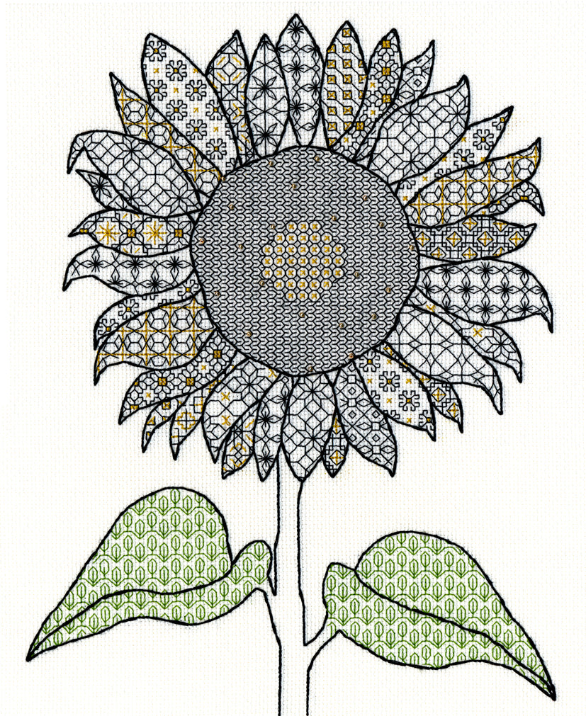 Blackwork Flower Designs (Counted Stitching) by Eleanor Friston from Bothy Threads