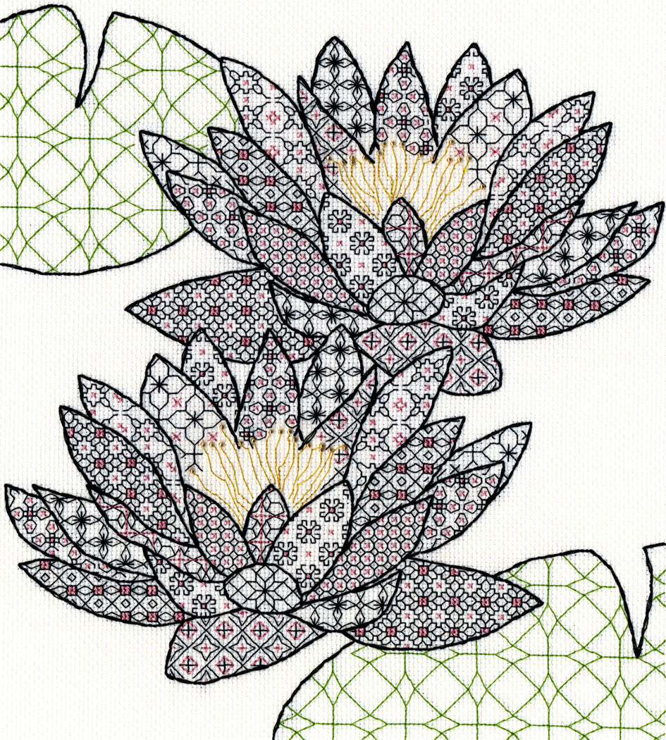 Blackwork Flower Designs (Counted Stitching) by Eleanor Friston from Bothy Threads