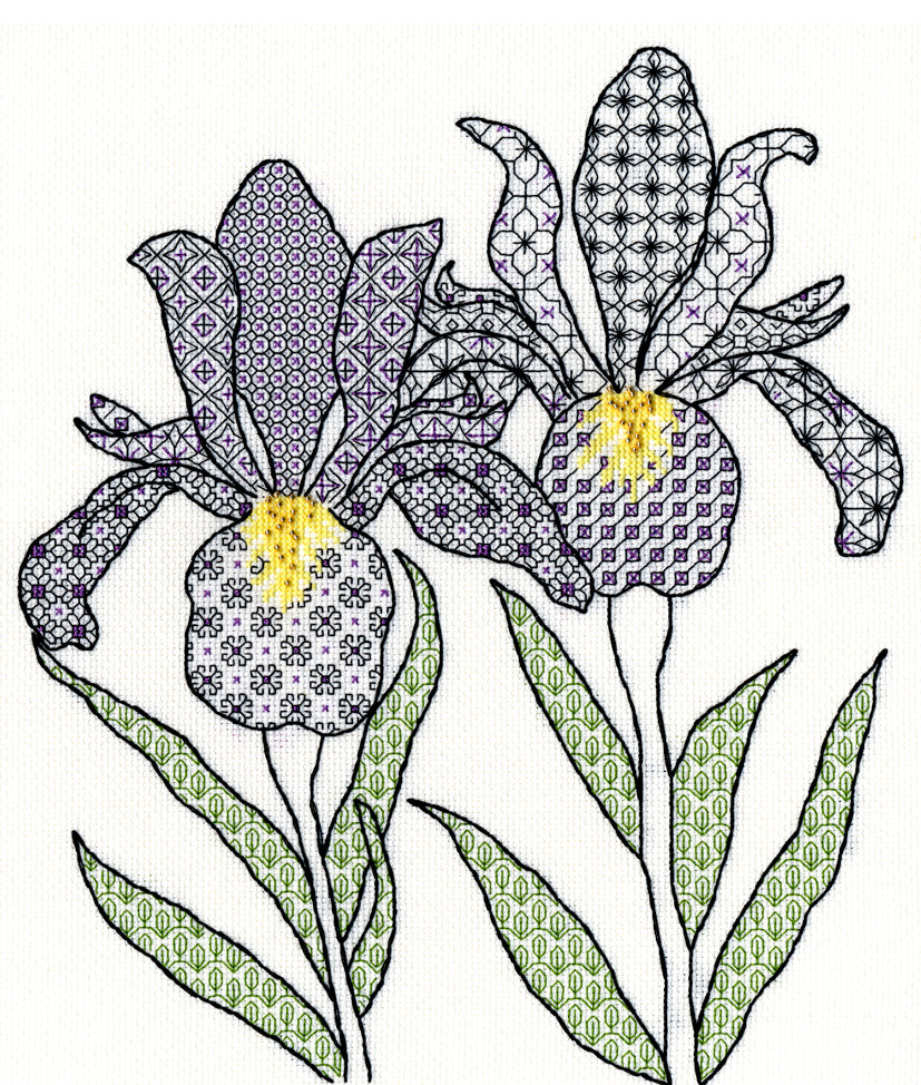 Blackwork Flower Designs (Counted Stitching) by Eleanor Friston from Bothy Threads