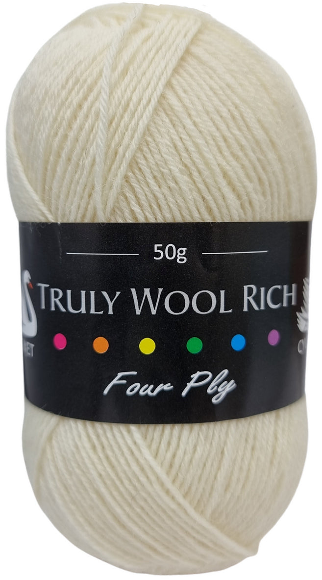 Truly Wool Rich 4 Ply Yarn - Cygnet Yarns